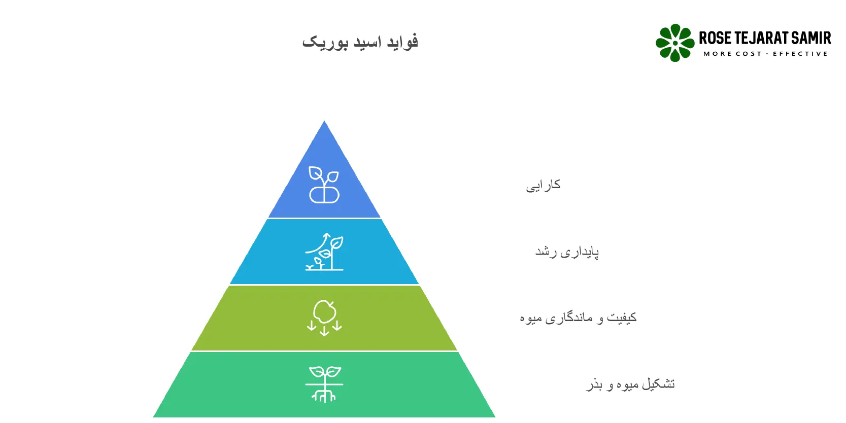 اسید بوریک در کشاورزی، فواید و میزان مصرف در هکتار فواید اسید بوریک برای گیاهان